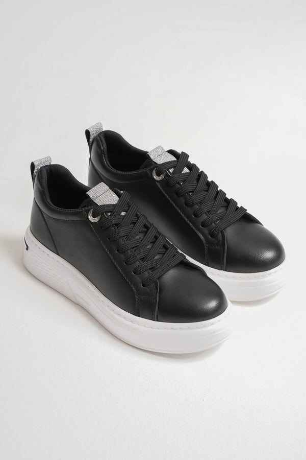 Scarpax Kadın Günlük Şık Siyah Sneaker - Rahat ve Modern Tasarım