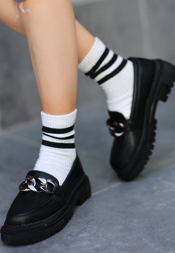 Scarpax Biga Siyah CiltAyakkabı