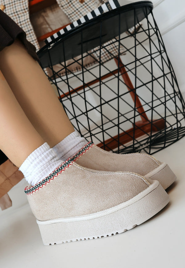 Scarpax Foyk Bej Süet Bot