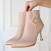 Scarpax Moose Nude Cilt Topuklu Bot