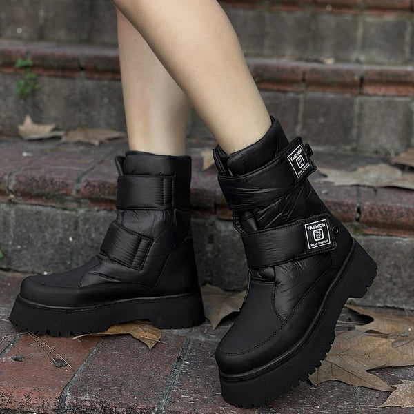 Scarpax Miah Siyah Cilt Kar Botu