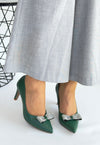 Scarpax Keana Yeşil Cilt Topuklu Ayakkabı