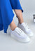 Scarpax Carin Beyaz Keten Bağcıklı Spor Ayakkabı