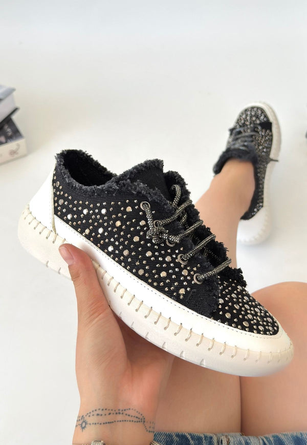 Scarpax Guji Siyah Kot Bağcıklı Spor Ayakkabı