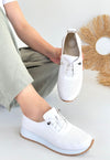 Scarpax Tone Beyaz Cilt Bağcıklı Spor Ayakkabı