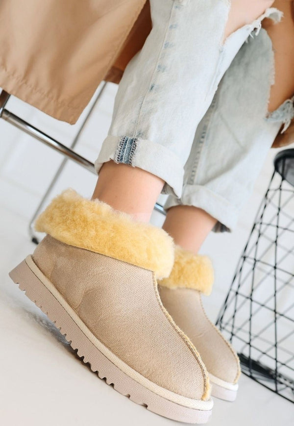 Scarpax Abby Bej Süet Bot