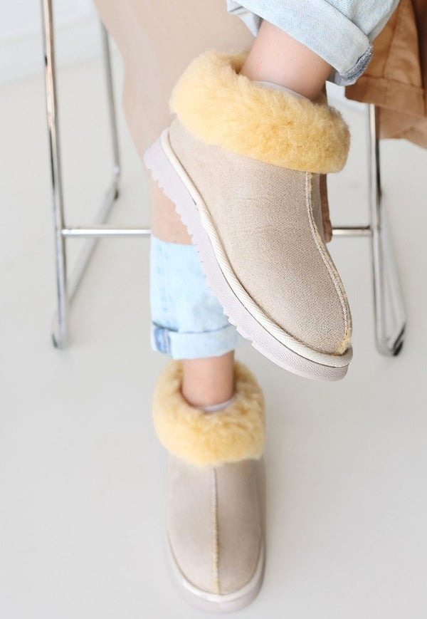 Scarpax Abby Bej Süet Bot