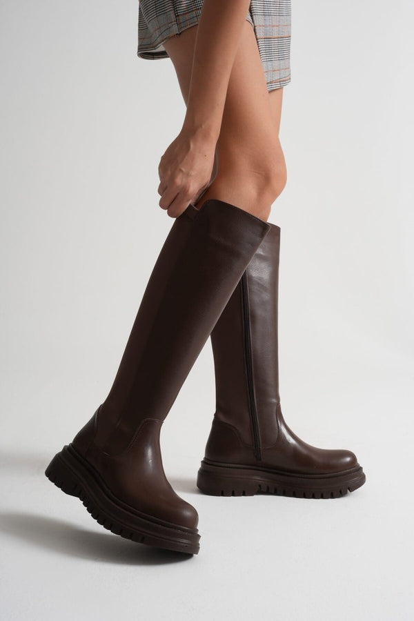 Scarpax Agni Kadın Günlük Acı Kahve Çizme