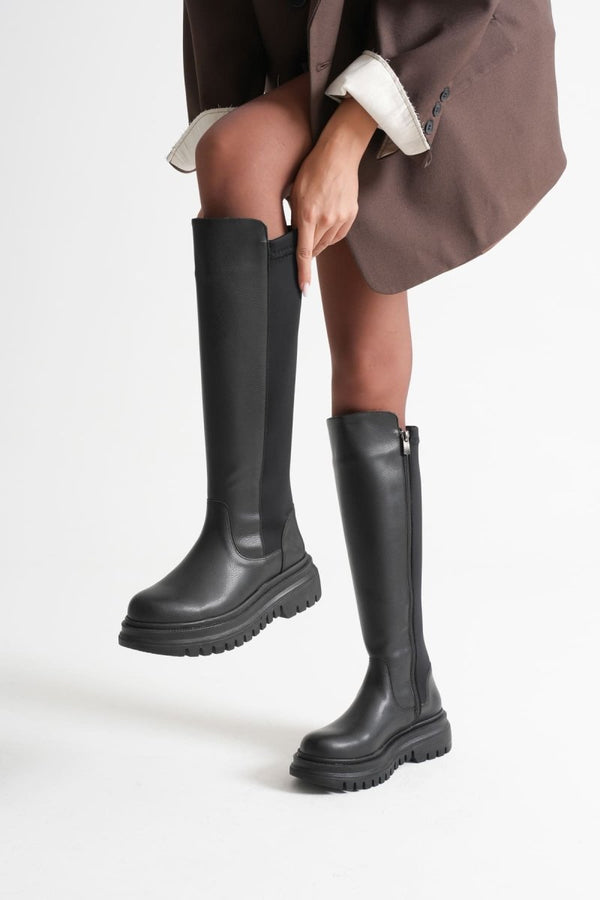 Scarpax Agni Kadın Günlük Siyah Çizme