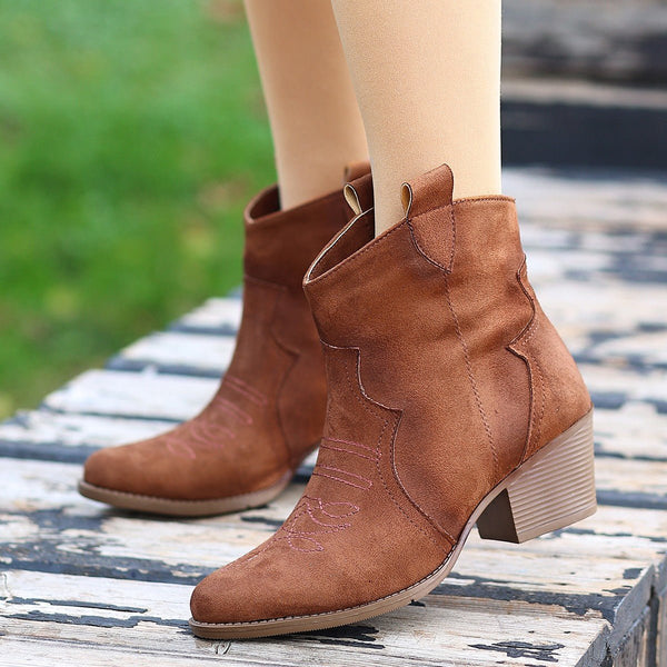 Scarpax Akver Taba Süet Topuklu Bot