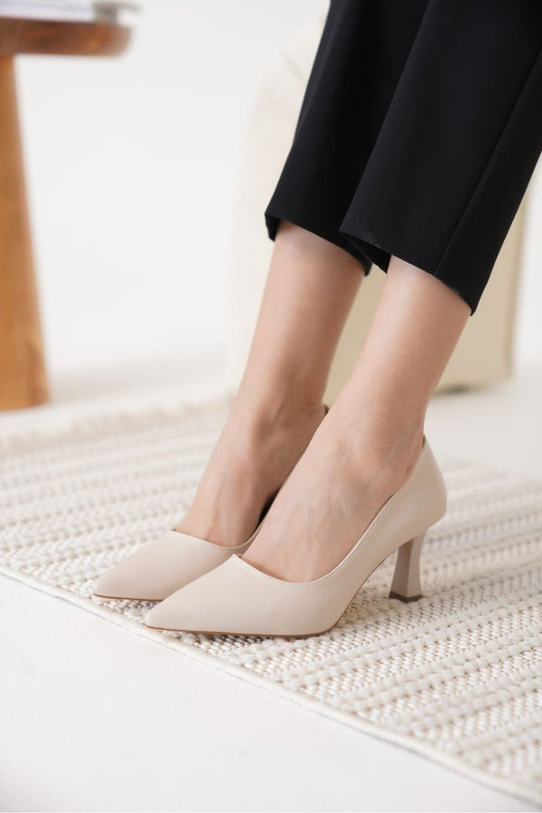 Scarpax Alexandra Kadın Bej Stiletto