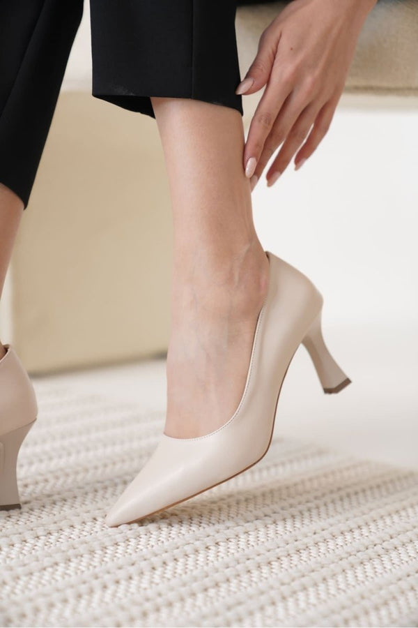 Scarpax Alexandra Kadın Bej Stiletto