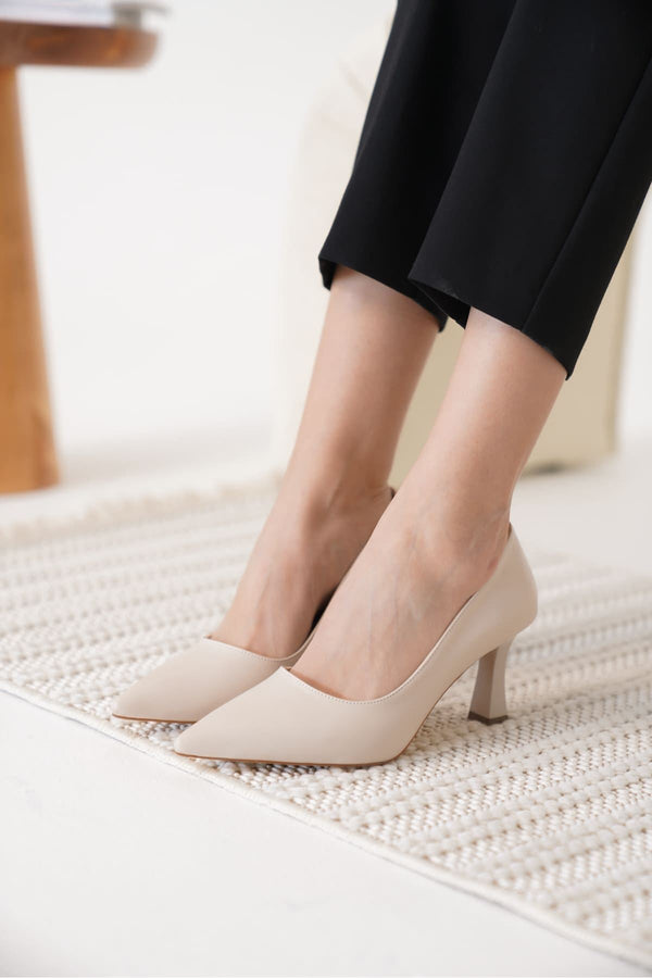 Scarpax Alexandra Kadın Bej Stiletto - SCARPAX