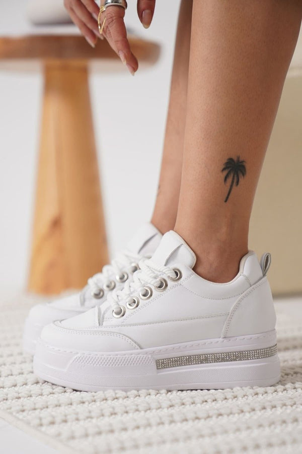 Scarpax Alice Beyaz Kadın Gizli Topuklu Sneaker