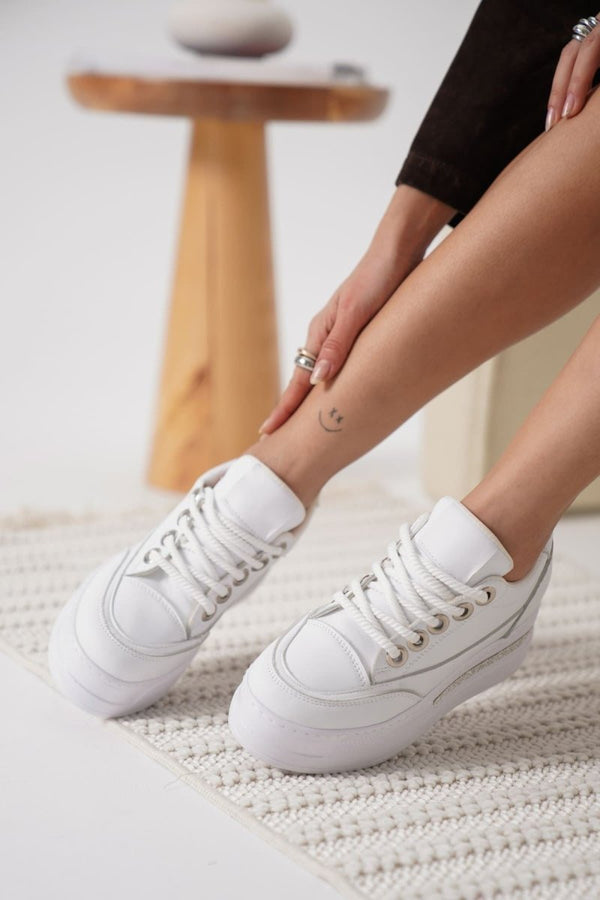 Scarpax Alice Beyaz Kadın Gizli Topuklu Sneaker