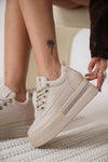 Scarpax Alice Kadın Bej Gizli Topuklu Sneaker