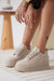 Scarpax Alice Kadın Bej Gizli Topuklu Sneaker