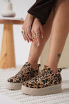 Scarpax Alice Kadın Leopar Desenli Gizli Topuklu Sneaker