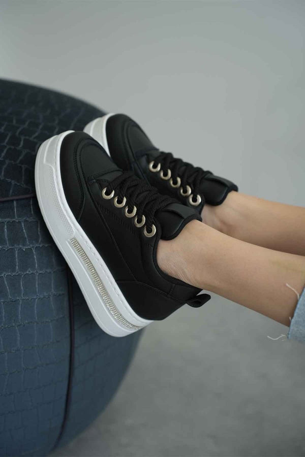 Scarpax Alice Siyah Kadın Gizli Topuklu Sneaker