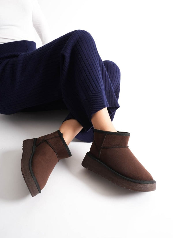 Scarpax Alina Kadın Acı Kahve Kışlık Kürklü Bot