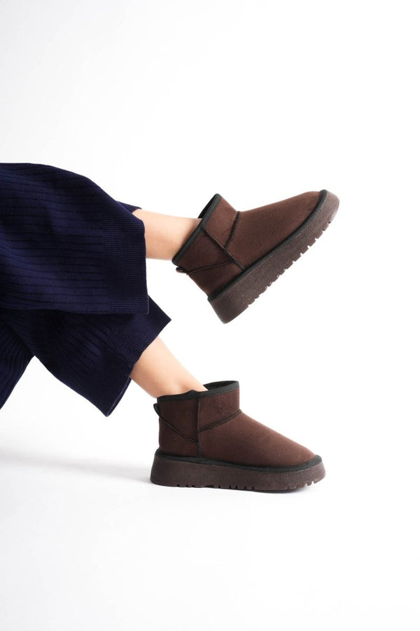 Scarpax Alina Kadın Acı Kahve Kışlık Kürklü Bot