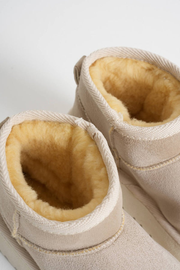 Scarpax Alina Kadın Bej Kışlık Kürklü Bot