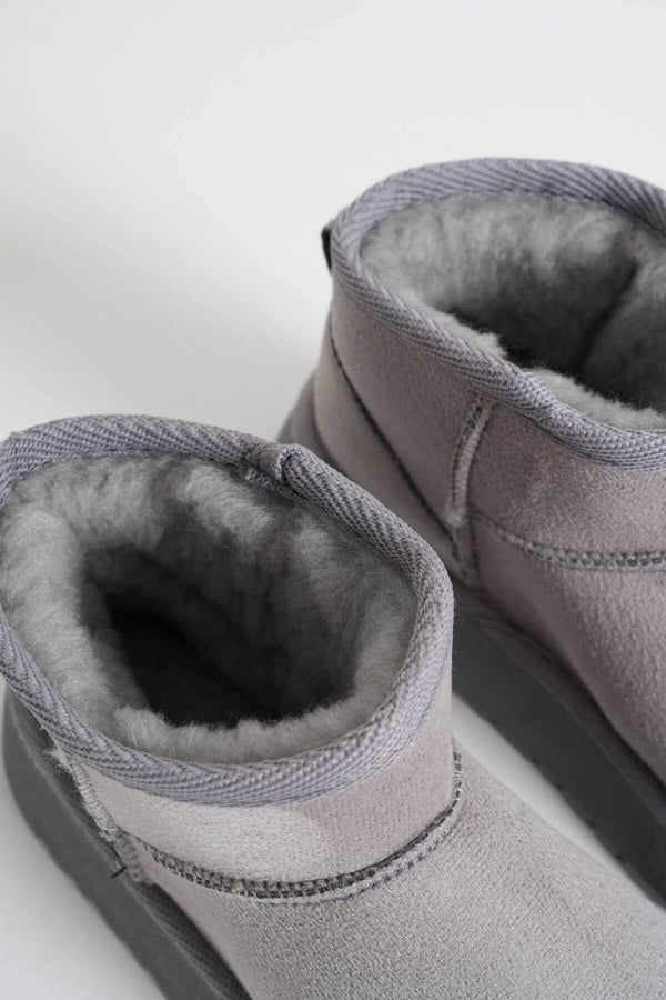 Scarpax Alina Kadın Gri Kışlık Kürklü Bot