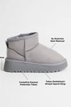 Scarpax Alina Kadın Gri Kışlık Kürklü Bot
