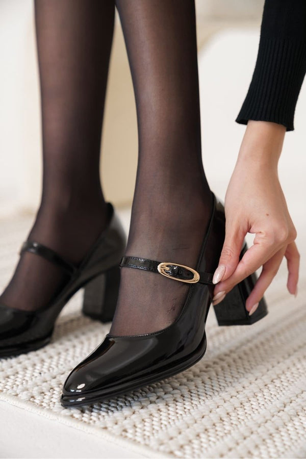 Scarpax Alis Siyah Kadın Topuklu Ayakkabı