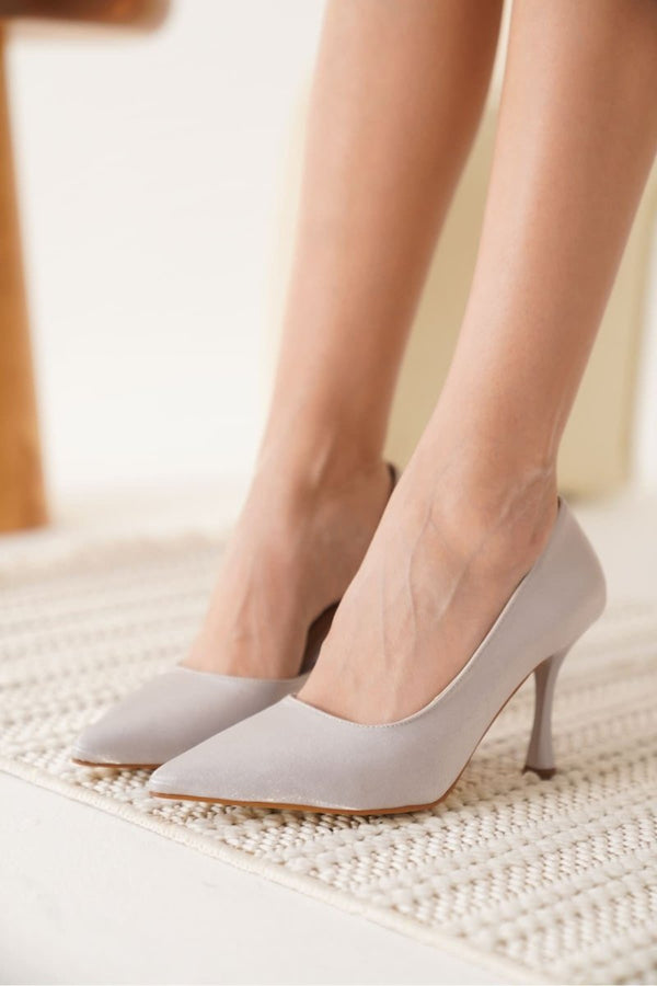 Scarpax Angela Kadın Gümüş Topuklu Ayakkabı