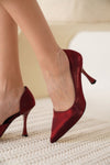 Scarpax Angela Kadın Kırmızı Topuklu Ayakkabı
