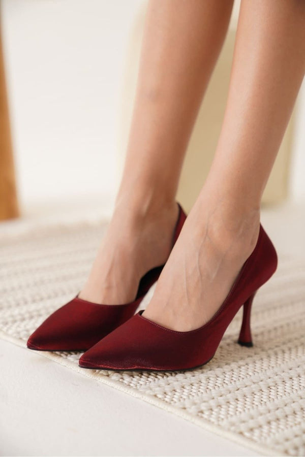 Scarpax Angela Kadın Kırmızı Topuklu Ayakkabı