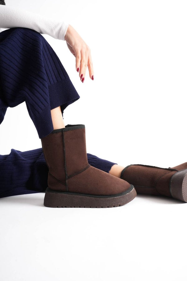 Scarpax Anisa Kadın Acı Kahve Kışlık Kürklü Bot