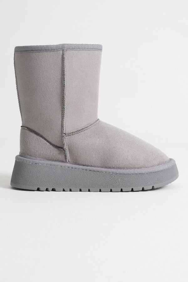 Scarpax Anisa Kadın Gri Kışlık Kürklü Bot