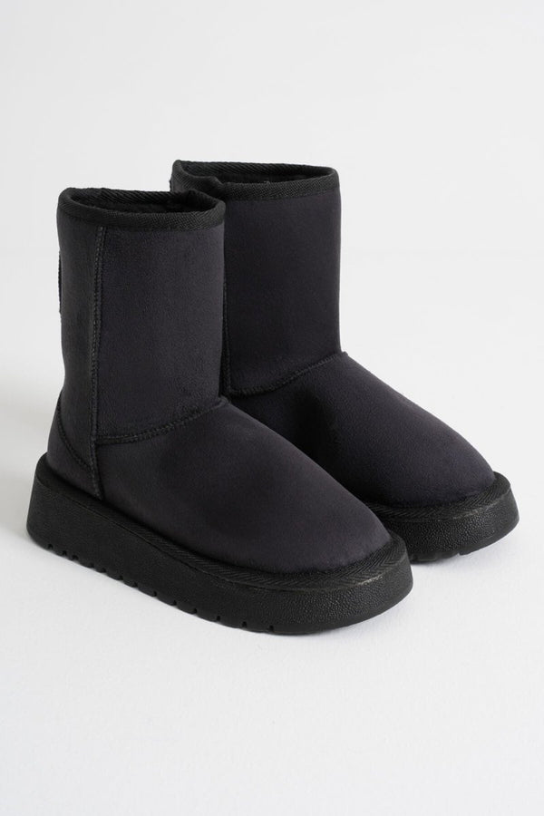 Scarpax Anisa Kadın Siyah Kışlık Kürklü Bot