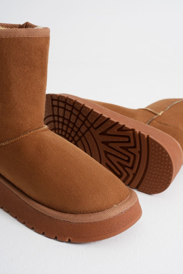 Scarpax Anisa Kadın Taba Kışlık Kürklü Bot