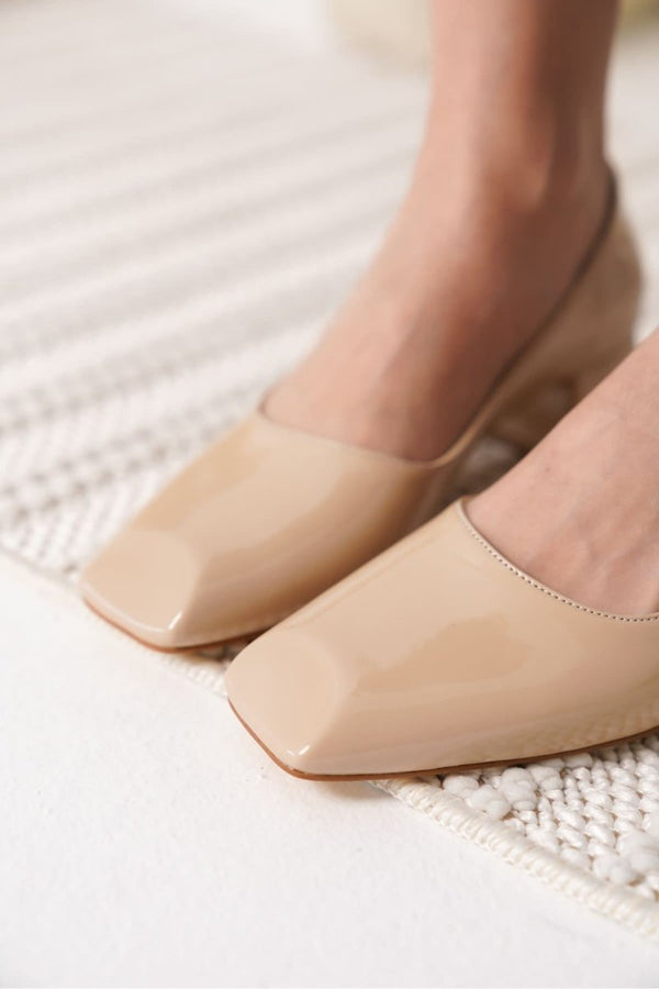 Scarpax Anita Nude Rugan Kadın Topuklu Ayakkabı