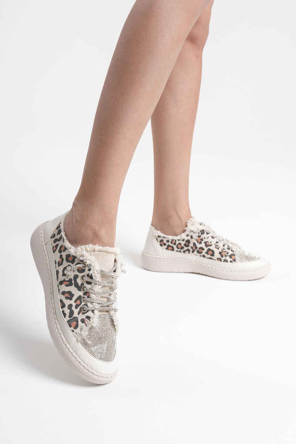 Scarpax Ankle Leopar Kadın Günlük Ayakkabı - SCARPAX