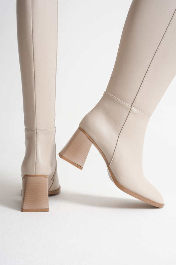 Scarpax Arden Kadın Bej Kışlık Çizme