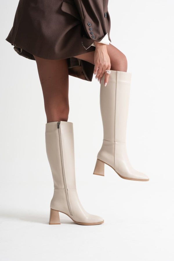 Scarpax Arden Kadın Bej Kışlık Çizme