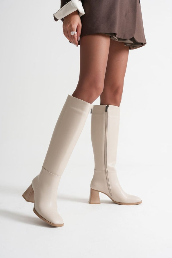 Scarpax Arden Kadın Bej Kışlık Çizme