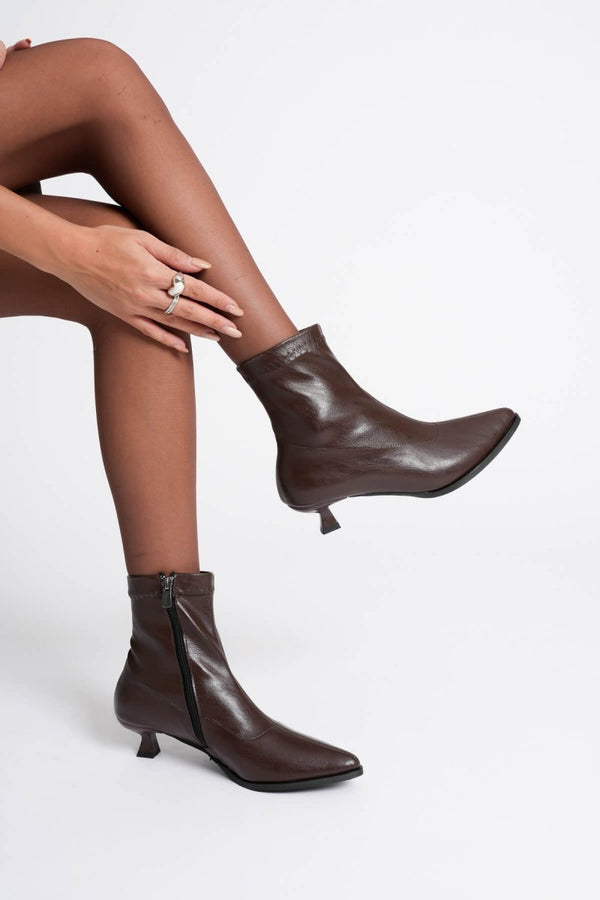 Scarpax Ariana Kadın Acı Kahve Topuklu Bot