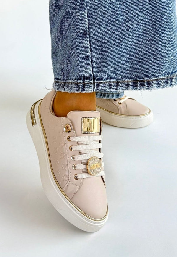 Scarpax Jlar Bej Cilt Bağcıklı Spor Ayakkabı