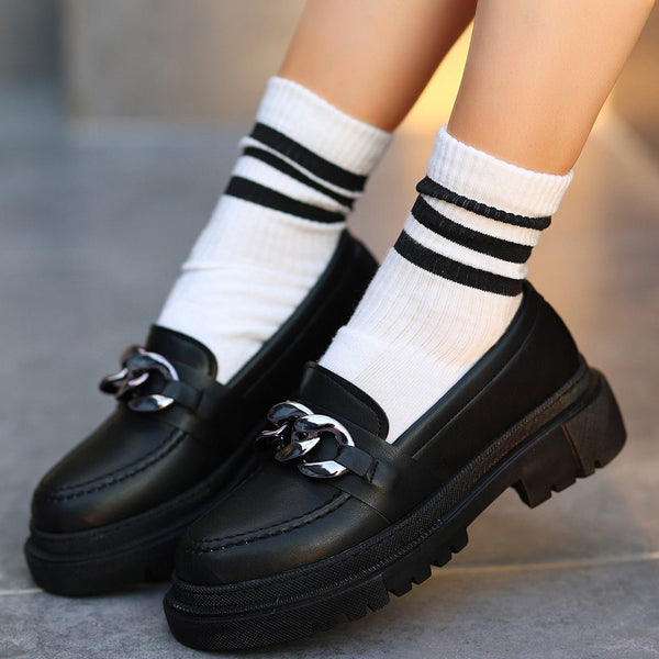 Scarpax Biga Siyah CiltAyakkabı