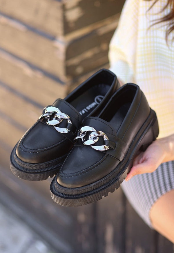 Scarpax Biga Siyah CiltAyakkabı