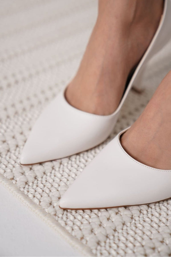 Scarpax Blade Mat Beyaz Kadın Stiletto