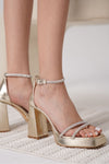 Scarpax Blaire Kadın Altın Topuklu Sandalet