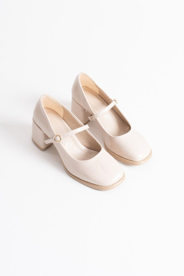 Scarpax Blown Bej Rugan Kadın Topuklu Ayakkabı