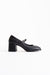 Scarpax Blown Siyah Cilt Kadın Topuklu Ayakkabı
