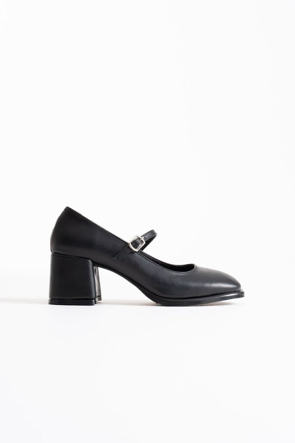 Scarpax Blown Siyah Cilt Kadın Topuklu Ayakkabı